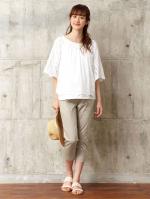 マタニティ パンツ|P・パンツ　接触冷感クロップド（七分丈）|ベージュ